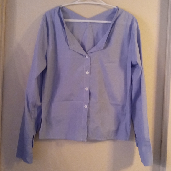 DONATED! Handmade Blue Shirt - Picture 4 of 7